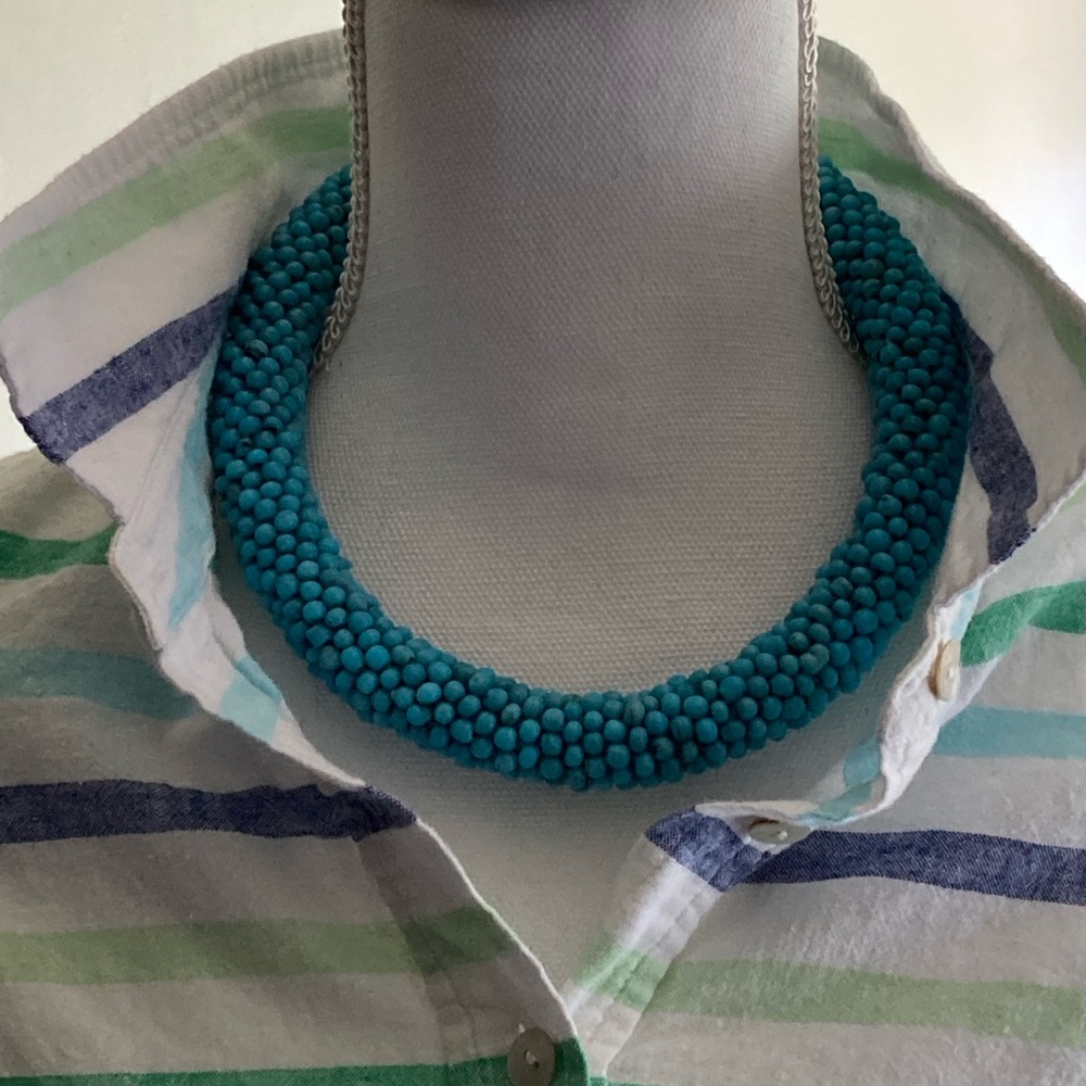 Turquoise bead choker